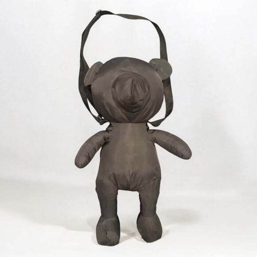 SHEIN Dark Gray Bear Backpack